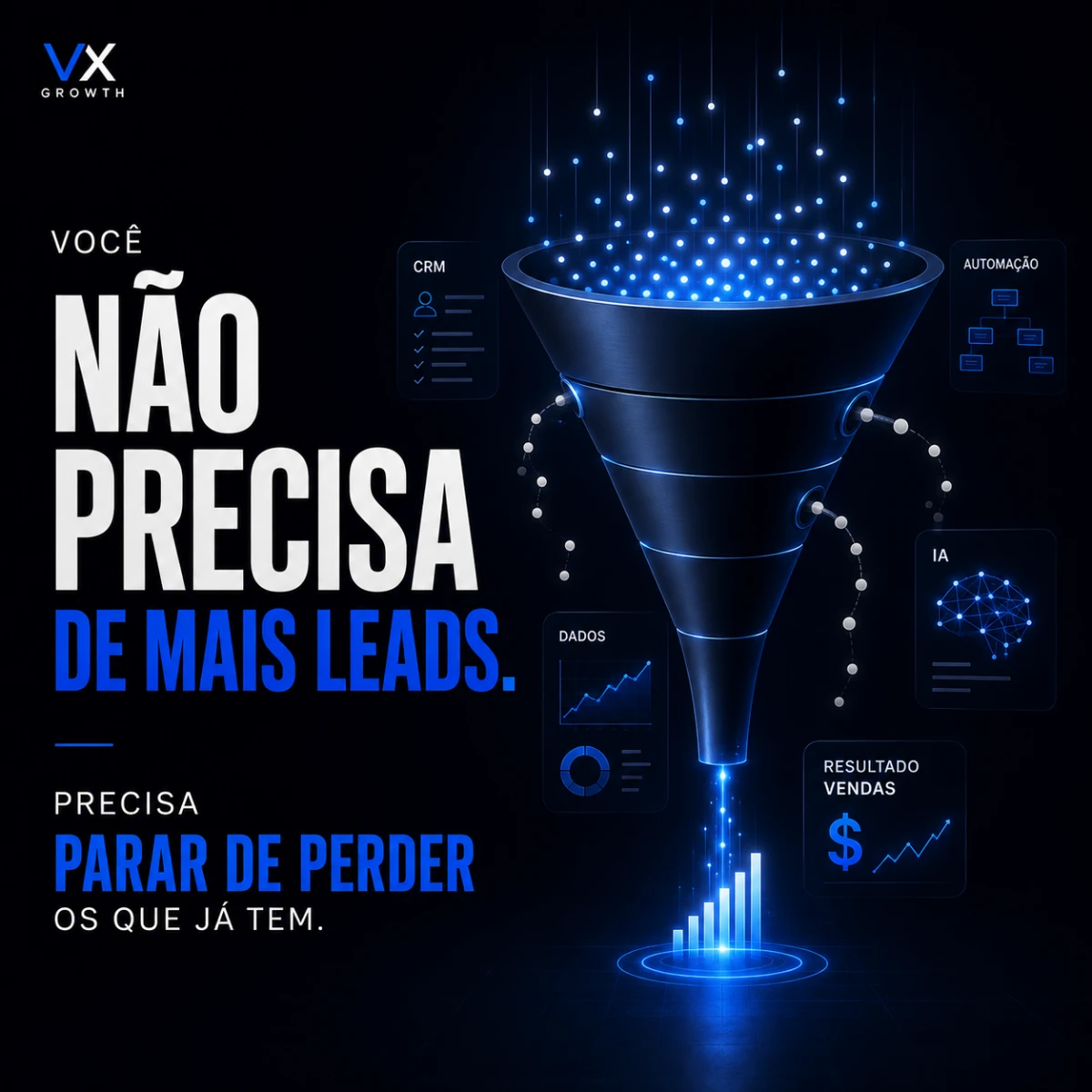 Sua empresa não precisa de mais leads. Precisa de um funil que não desperdice os que já tem.